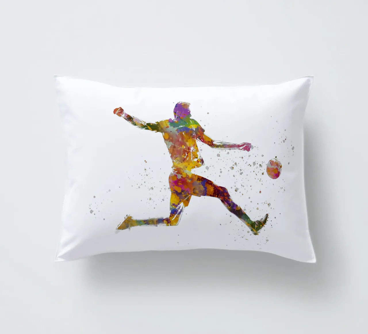 Giocatore di calcio ad acquerello cuscino da ⚽ Sports Pulse
