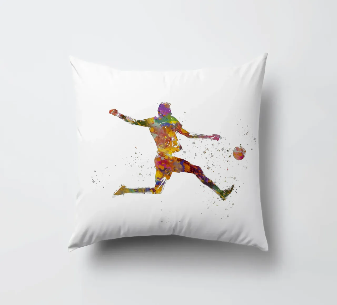 Giocatore di calcio ad acquerello cuscino da ⚽ Sports Pulse