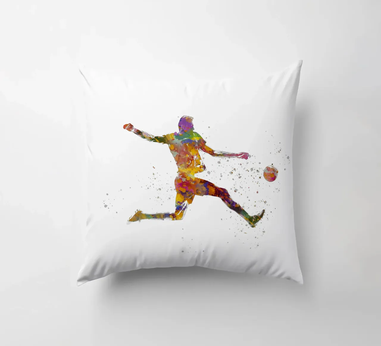 Giocatore di calcio ad acquerello cuscino da ⚽ Sports Pulse
