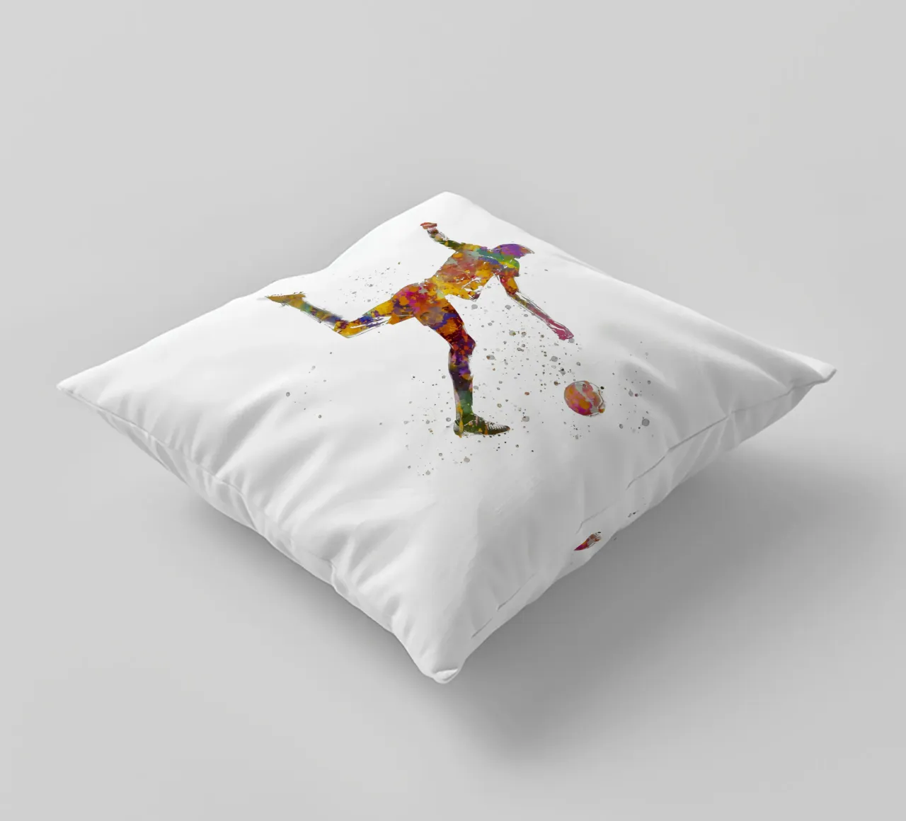 Giocatore di calcio ad acquerello cuscino da ⚽ Sports Pulse