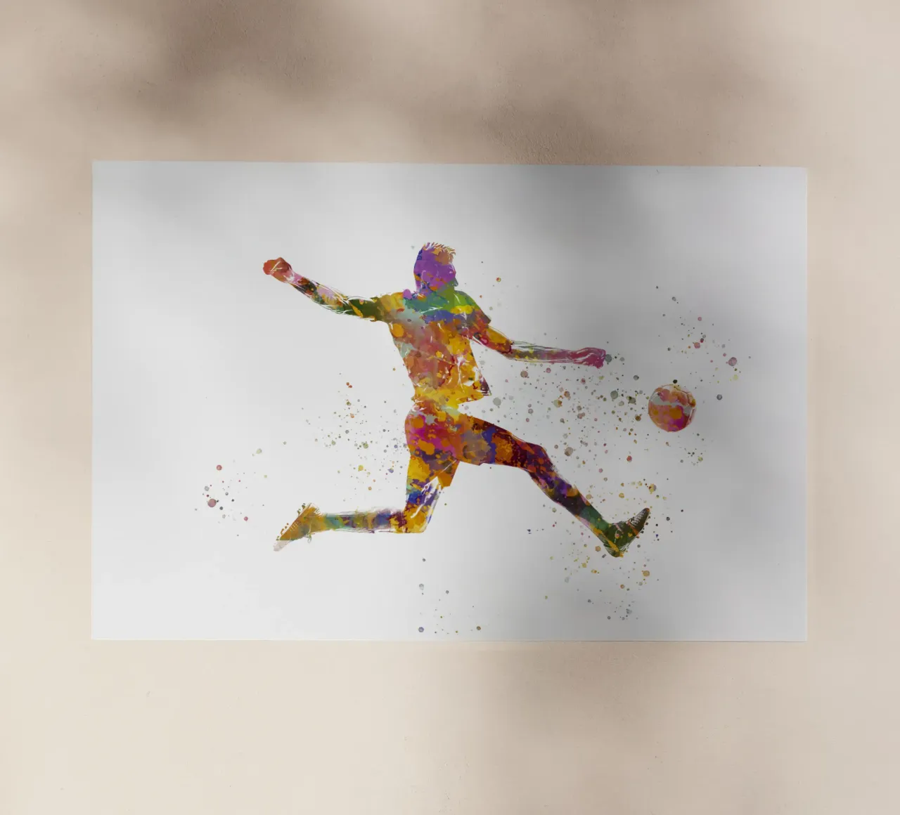 Giocatore di calcio ad acquerello pellicola backlit da ⚽ Sports Pulse