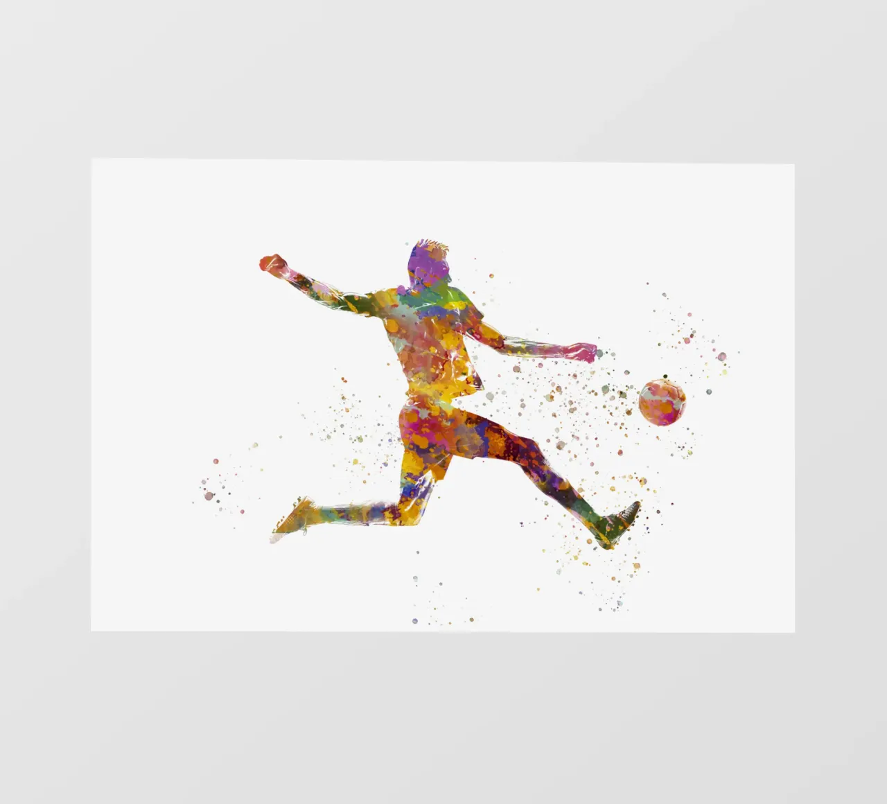 Giocatore di calcio ad acquerello pellicola backlit da ⚽ Sports Pulse