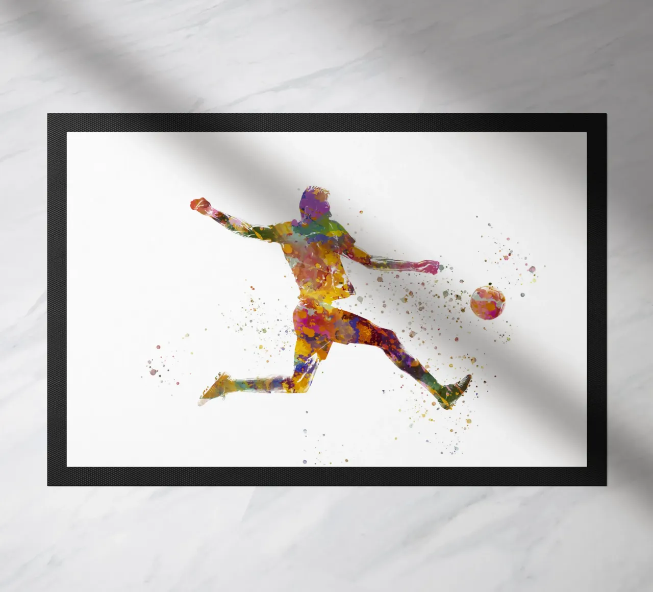 Giocatore di calcio ad acquerello zerbino da ⚽ Sports Pulse