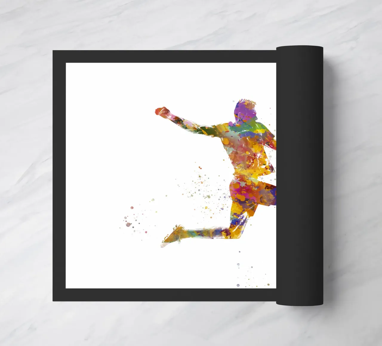 Giocatore di calcio ad acquerello zerbino da ⚽ Sports Pulse