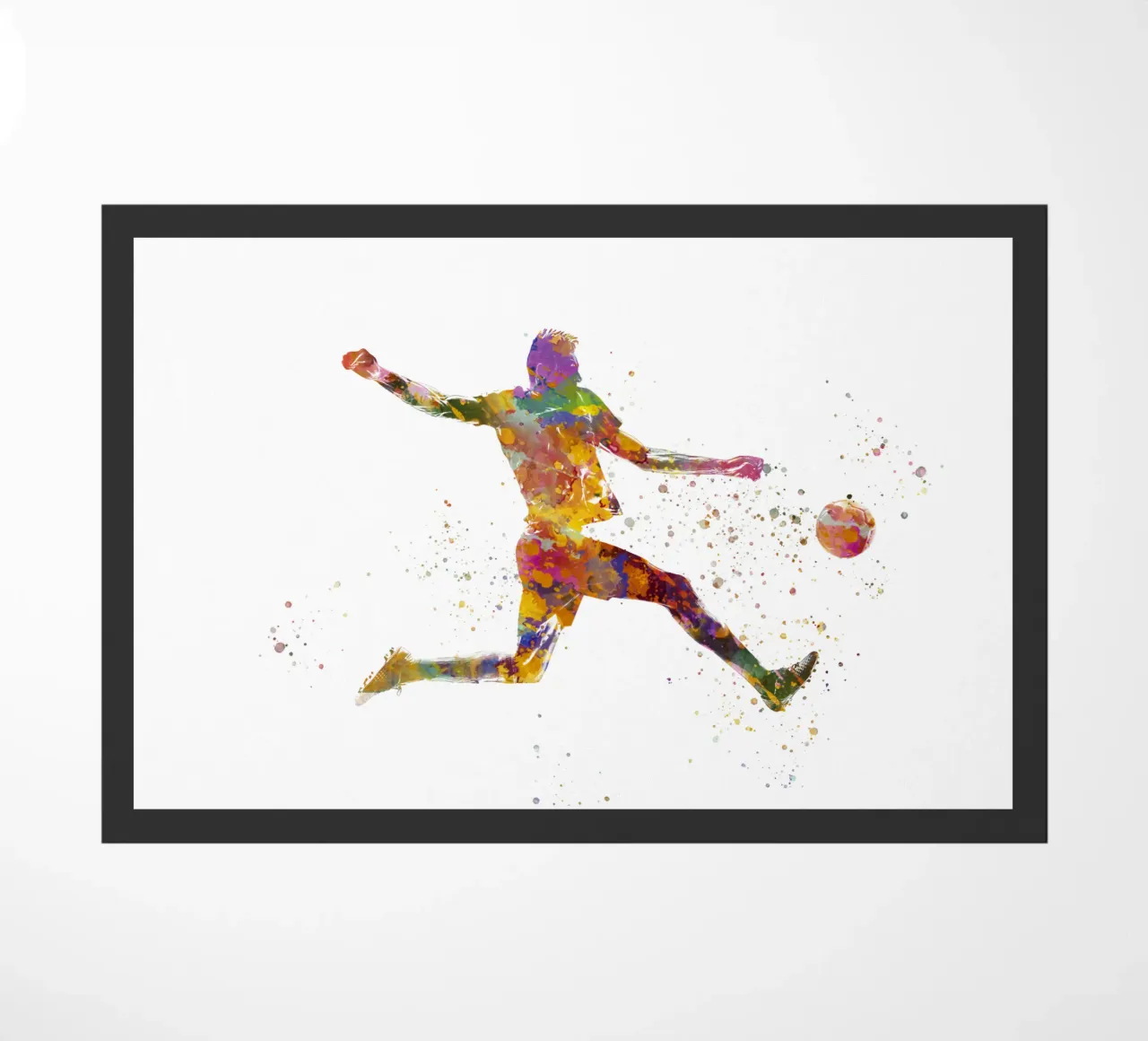 Giocatore di calcio ad acquerello zerbino da ⚽ Sports Pulse