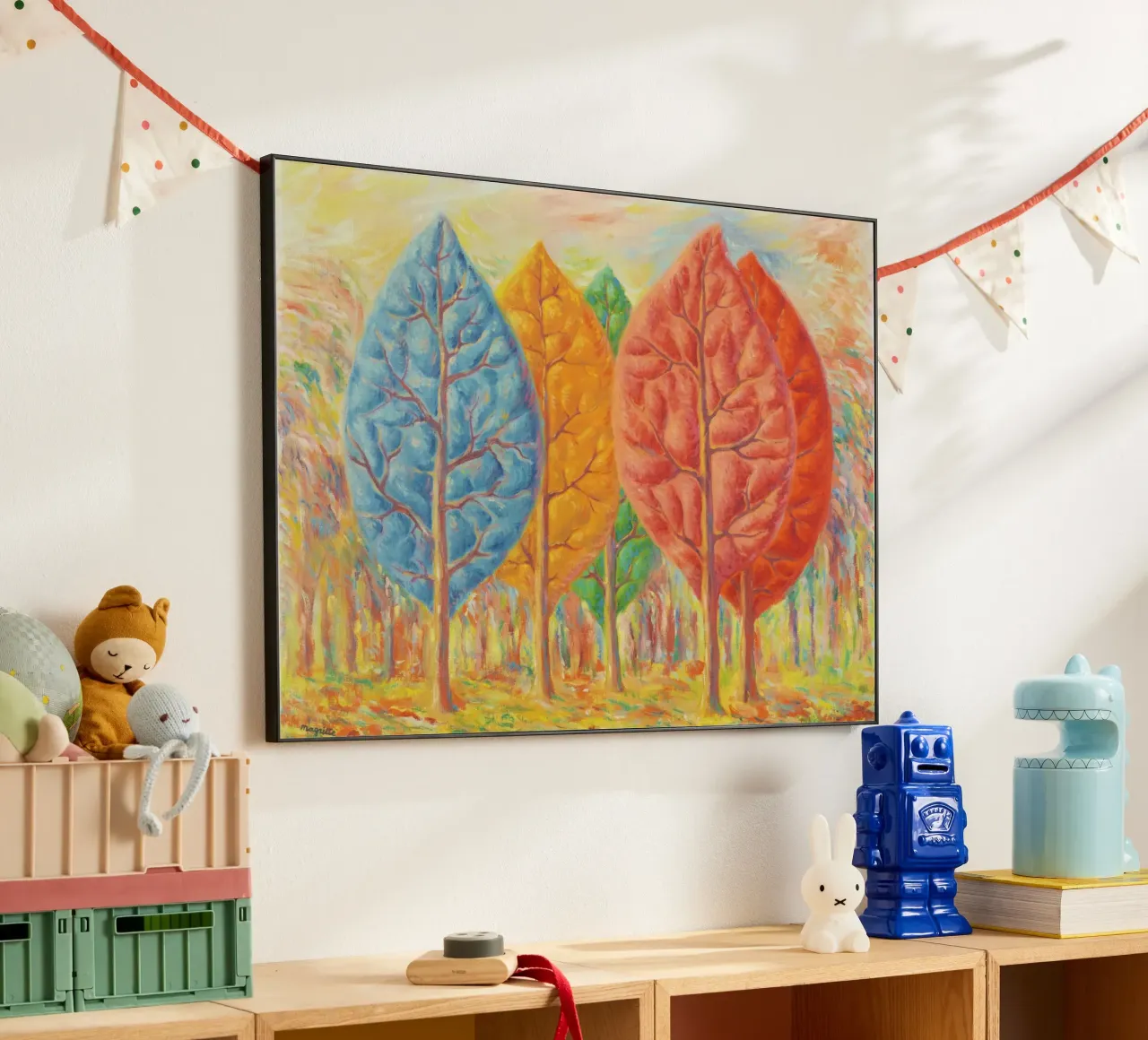 Il fuoco di René Magritte (1948) alluminio dibond da Classic Art Prints
