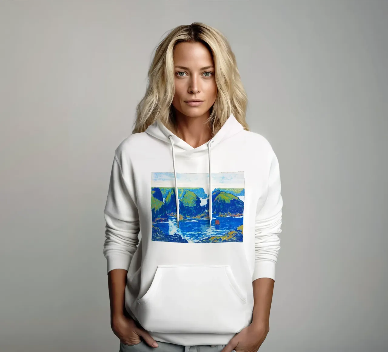 Jean-Francis Auburtin’s Belle-Île, Goulphar felpa con cappuccio da Jolie Prints
