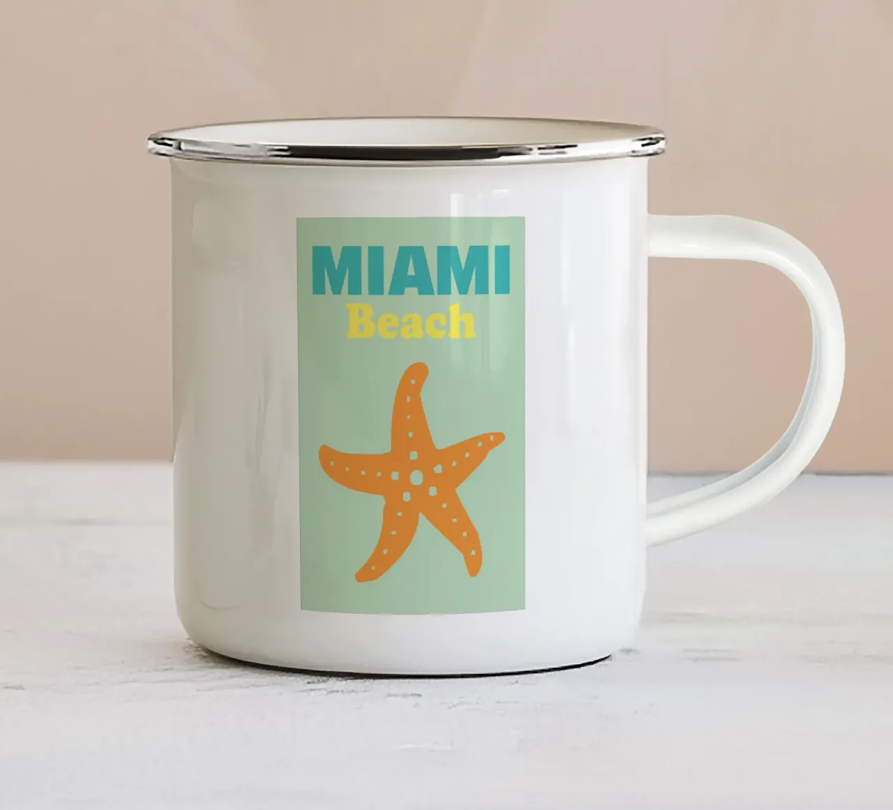 Miami Beach tazza in smalto da Art Fart