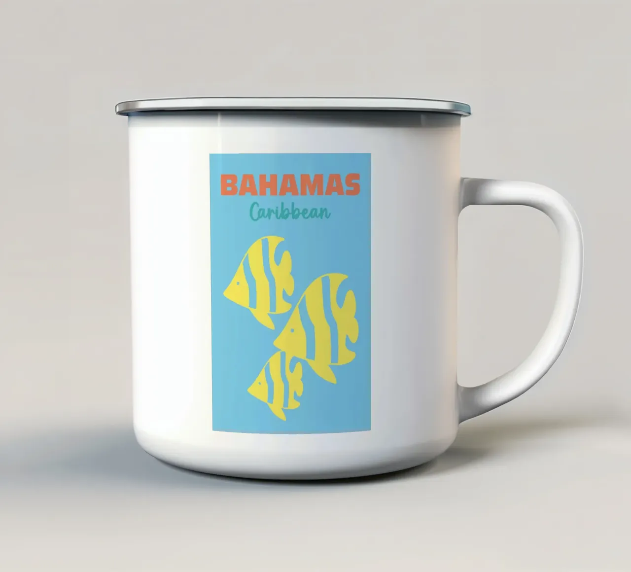 Bahamas, Caribico tazza in smalto da Art Fart