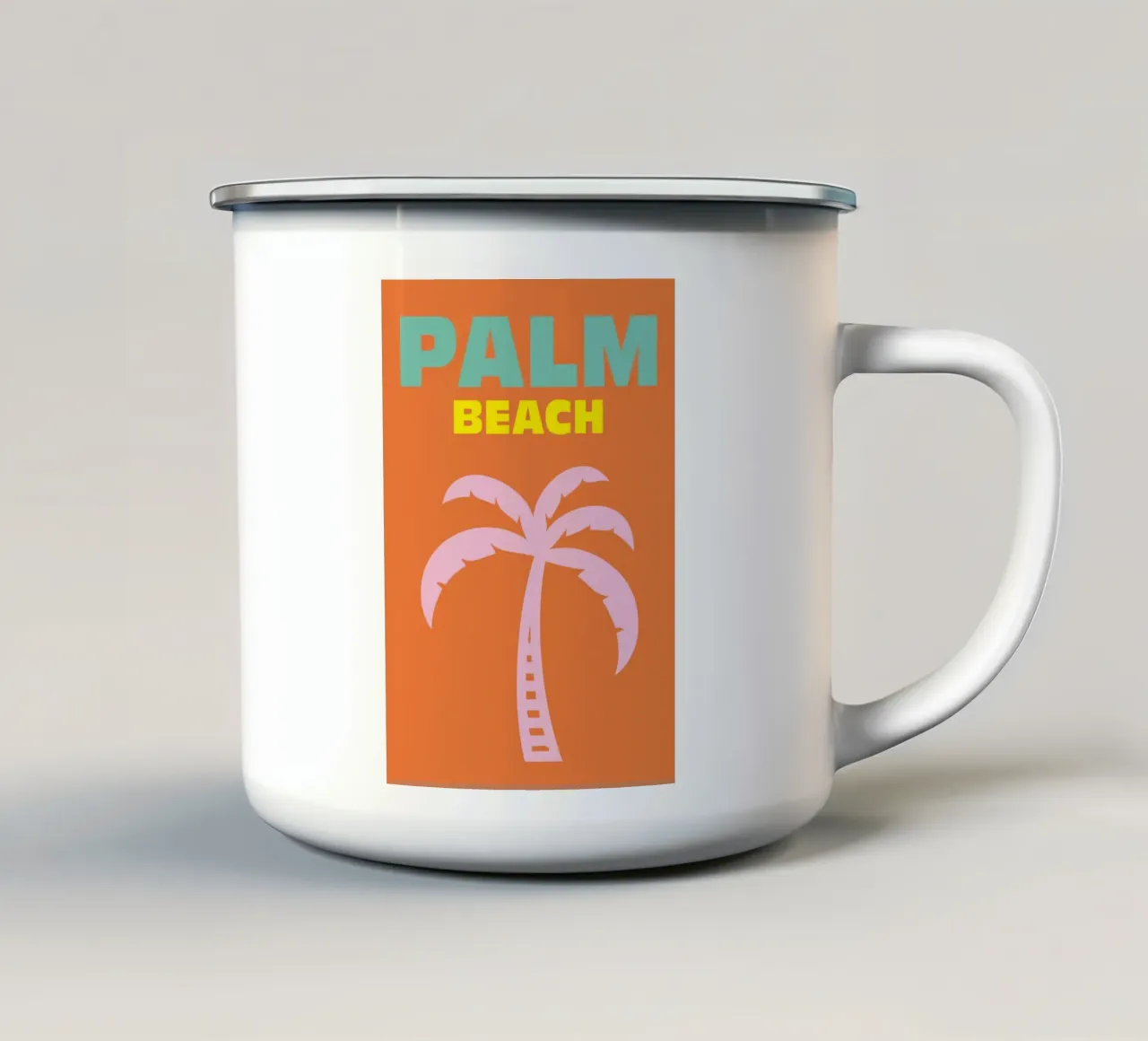 Palm Beach emaille mok van Art Fart