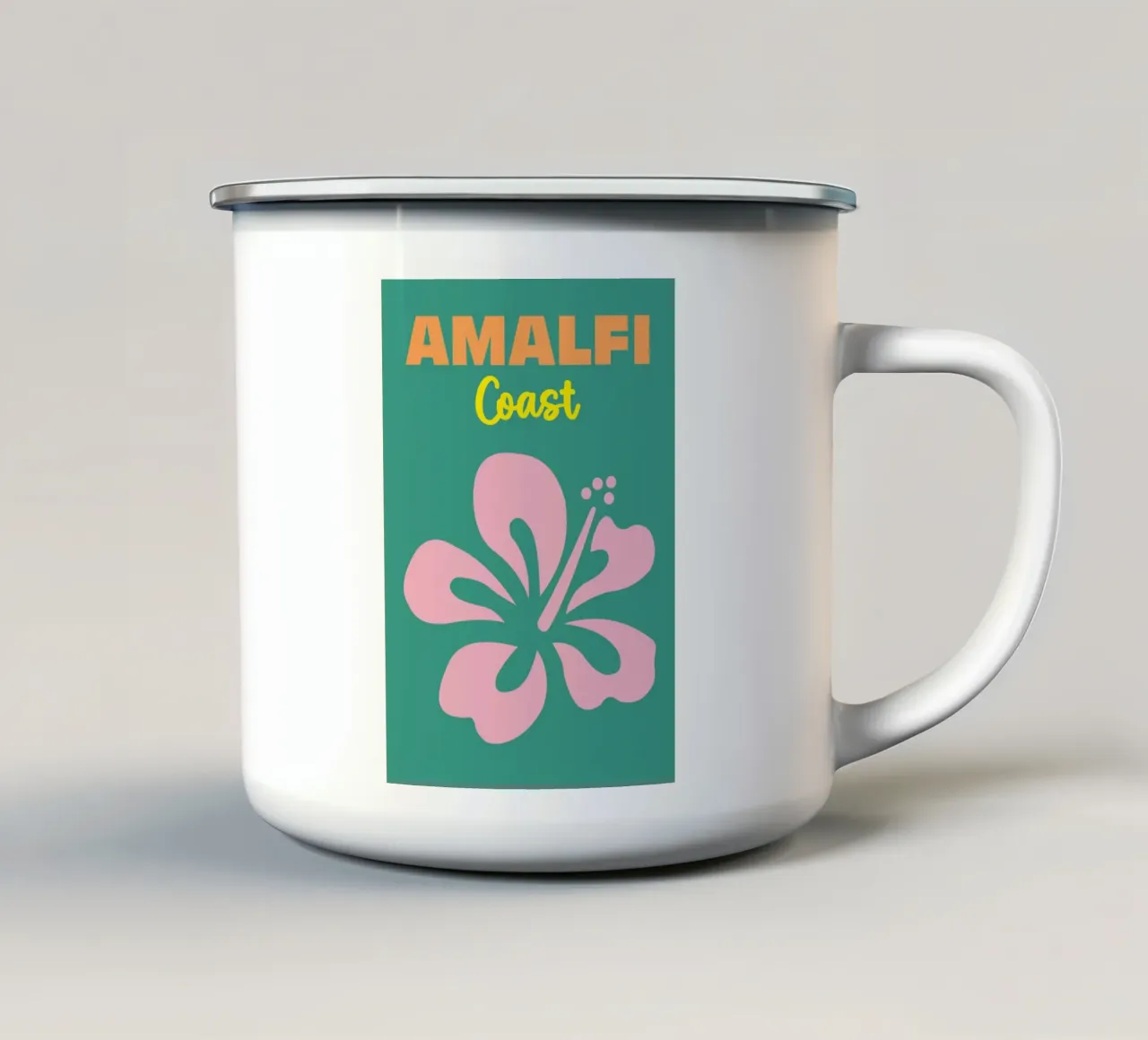 Costiera Amalfitana tazza in smalto da Art Fart