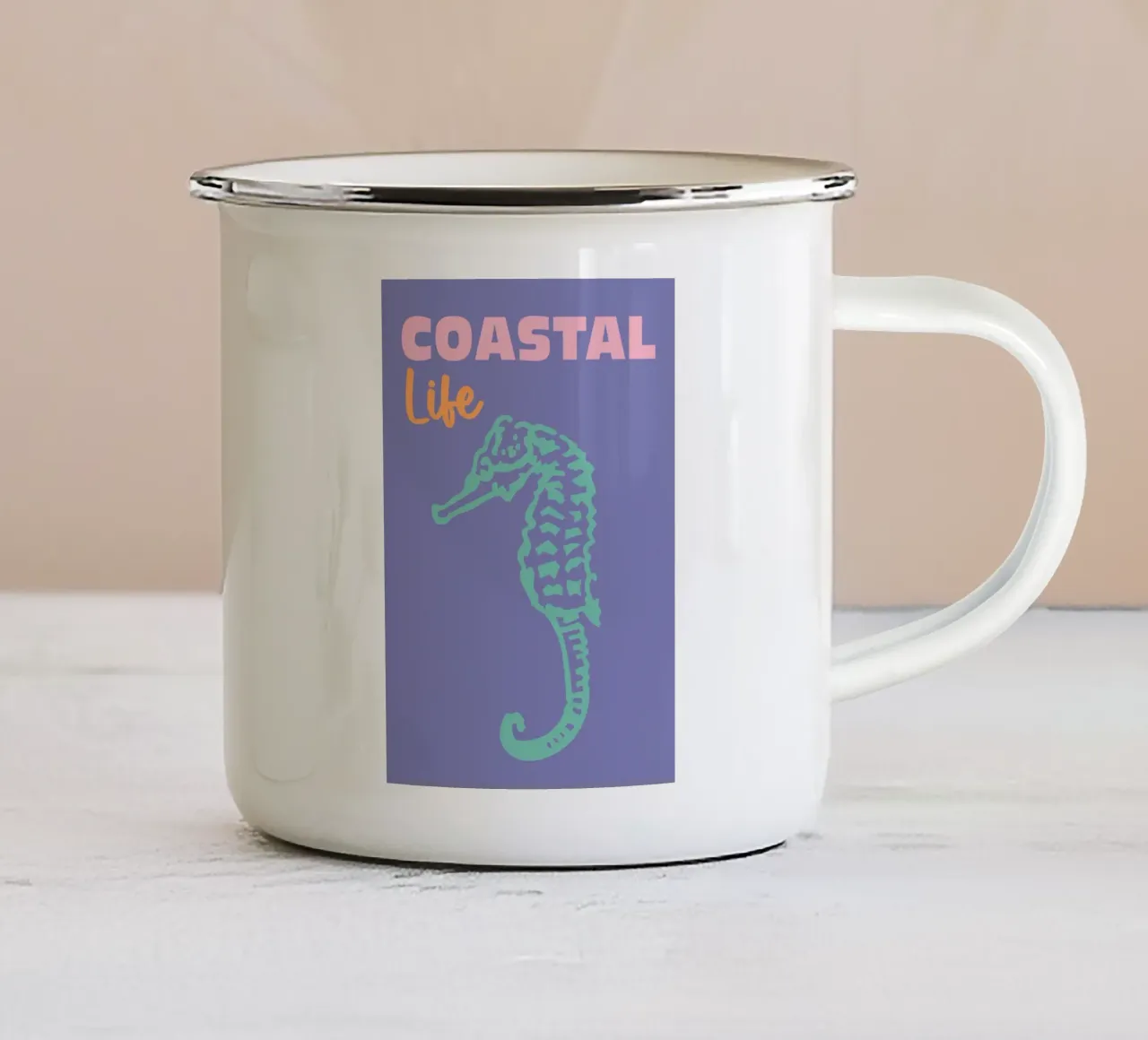 Coastal Life tazza in smalto da Art Fart