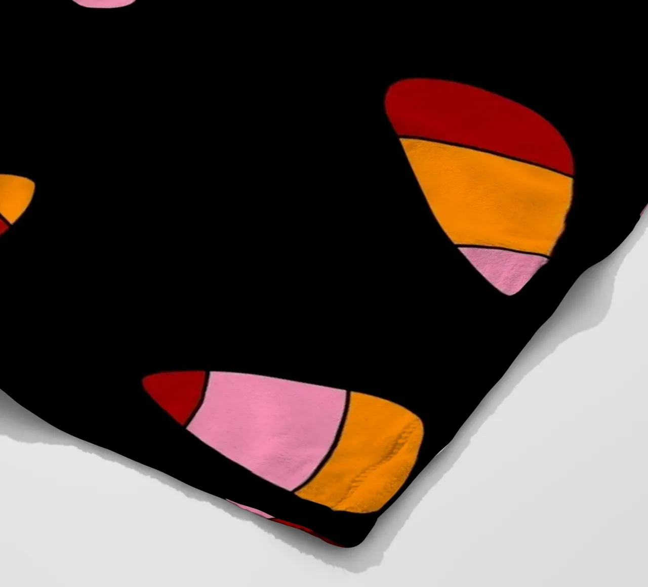Retro candy corn pattern Halloween coperta in pile da TijanaArtStudio88