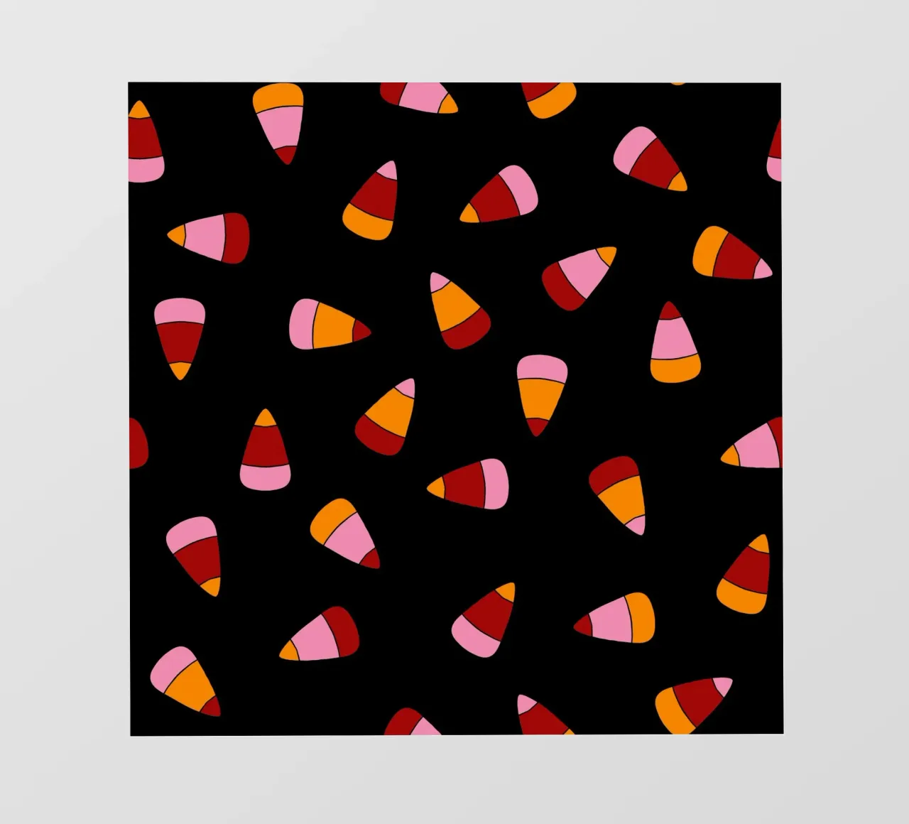 Retro candy corn pattern Halloween pellicola backlit da TijanaArtStudio88