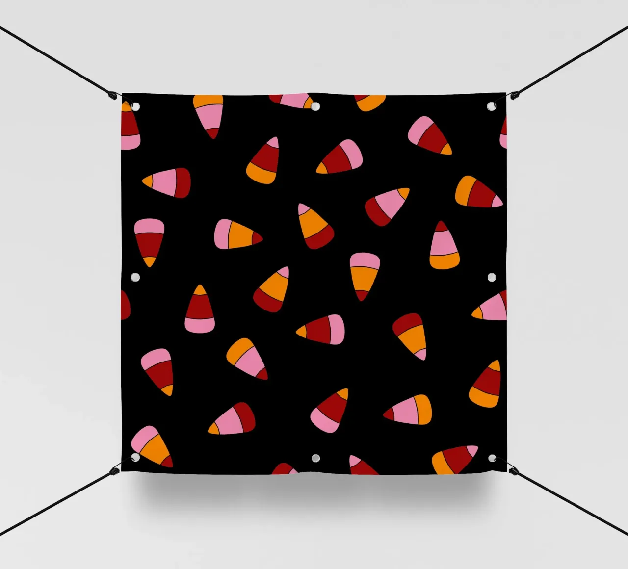 Retro candy corn pattern Halloween telo in pvc da TijanaArtStudio88
