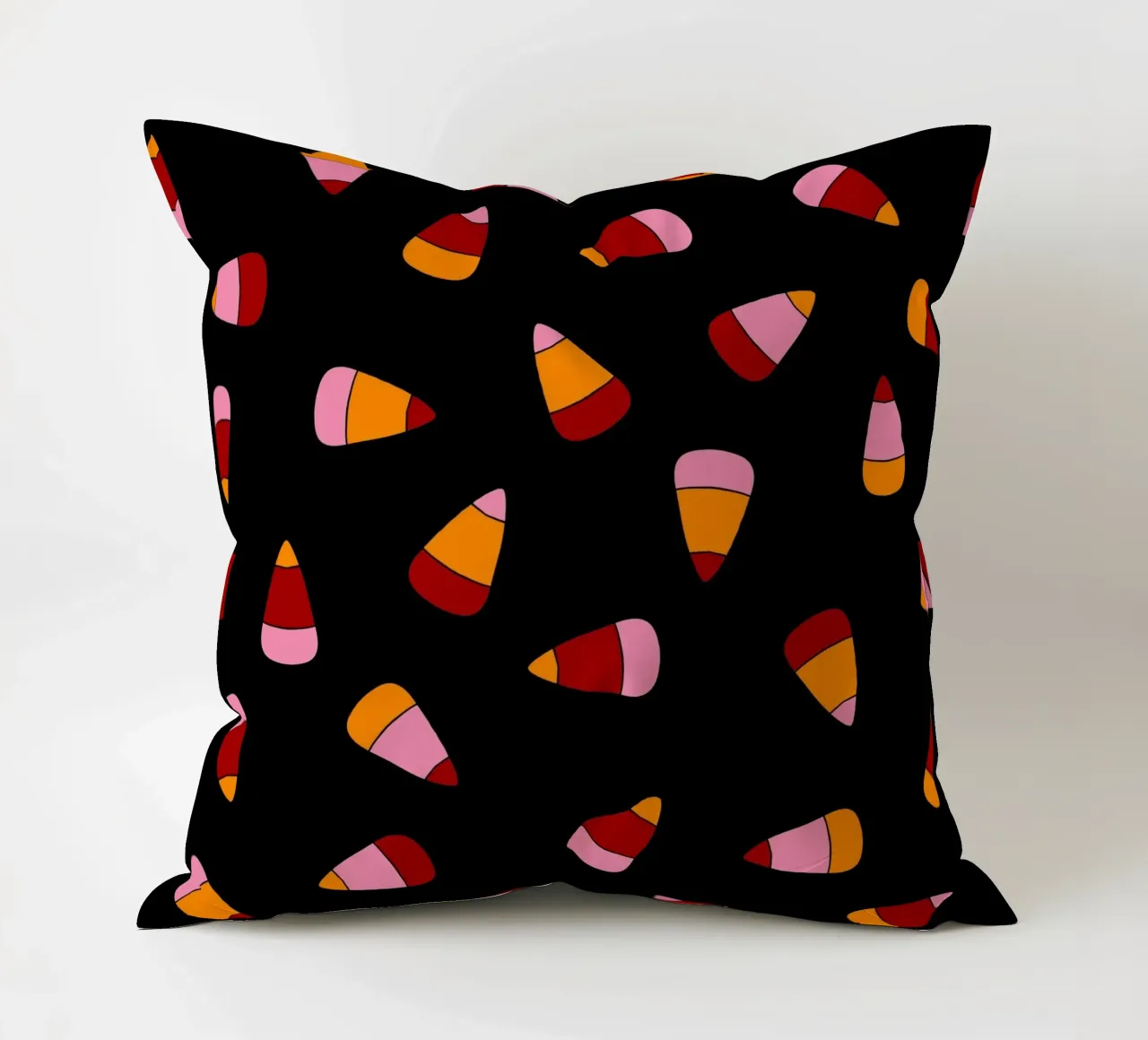 Retro candy corn pattern Halloween cuscino da TijanaArtStudio88