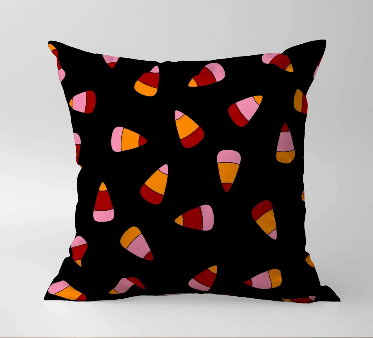 Retro candy corn pattern Halloween cuscino da TijanaArtStudio88
