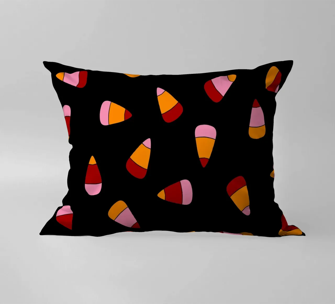 Retro candy corn pattern Halloween cuscino da TijanaArtStudio88