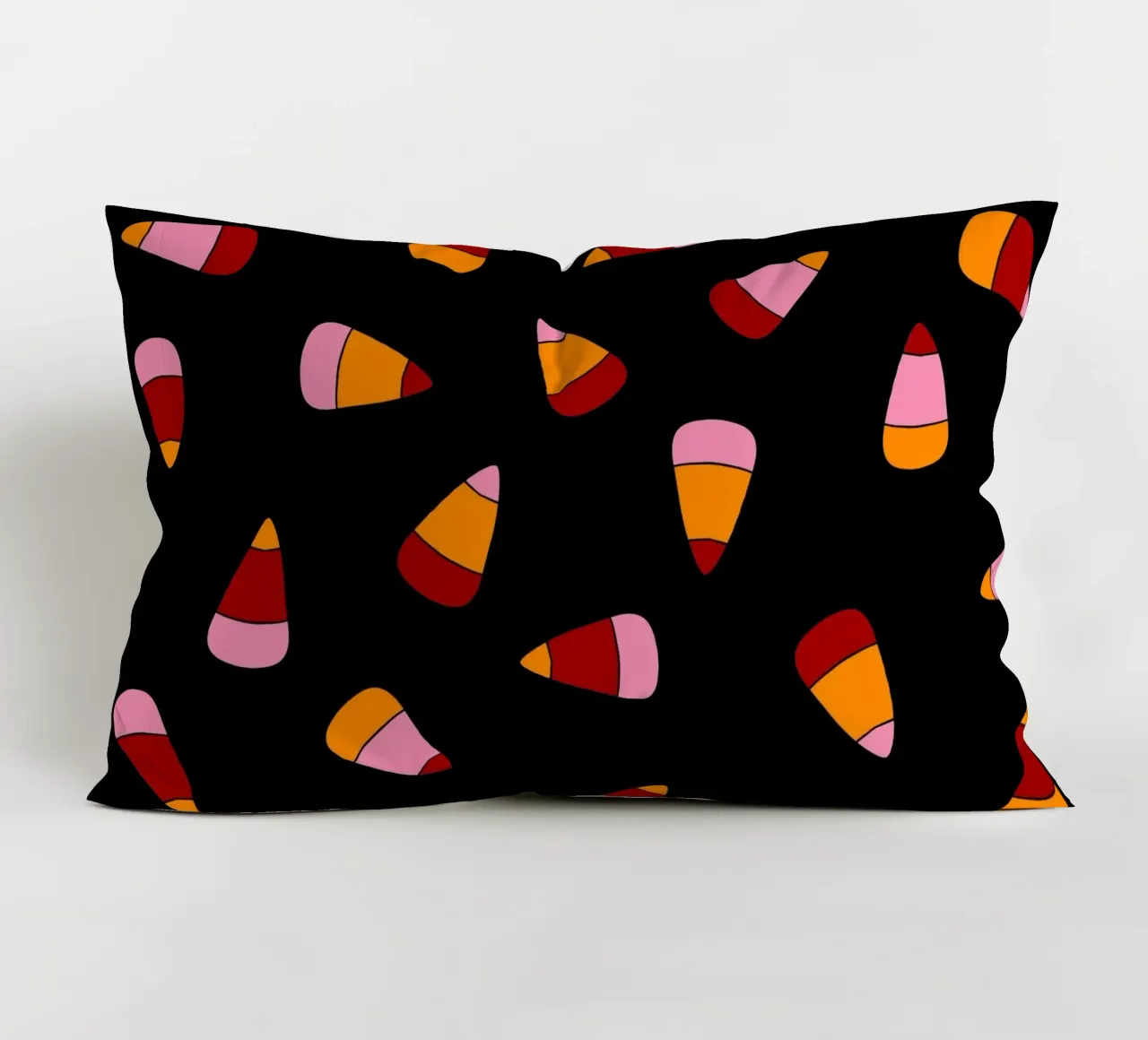 Retro candy corn pattern Halloween cuscino da TijanaArtStudio88