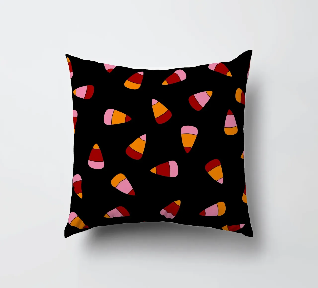 Retro candy corn pattern Halloween cuscino da TijanaArtStudio88