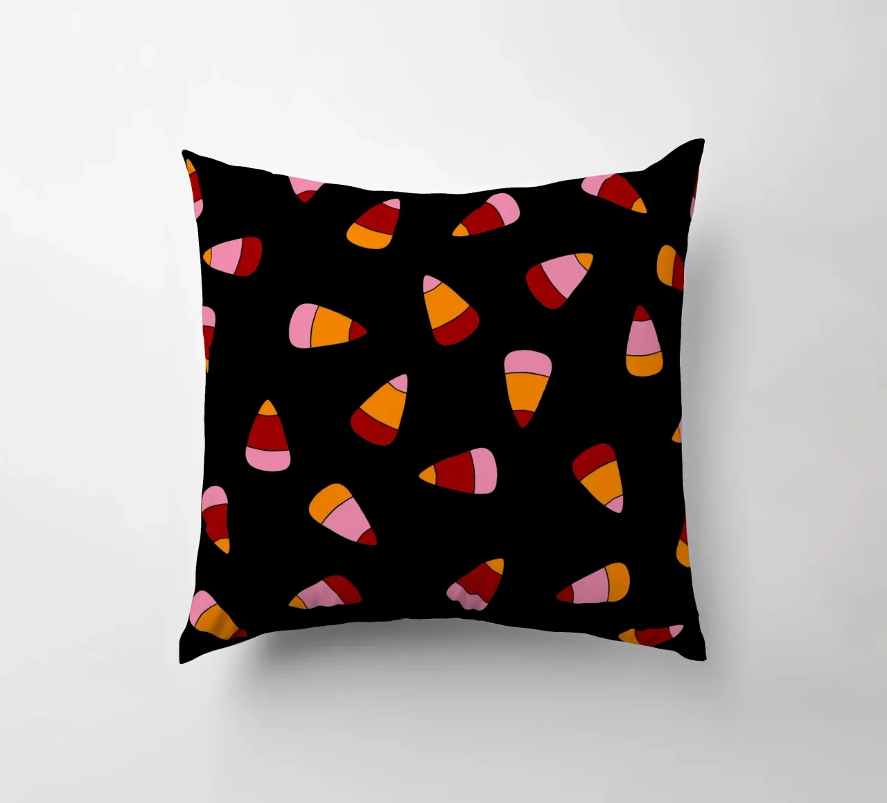 Retro candy corn pattern Halloween cuscino da TijanaArtStudio88