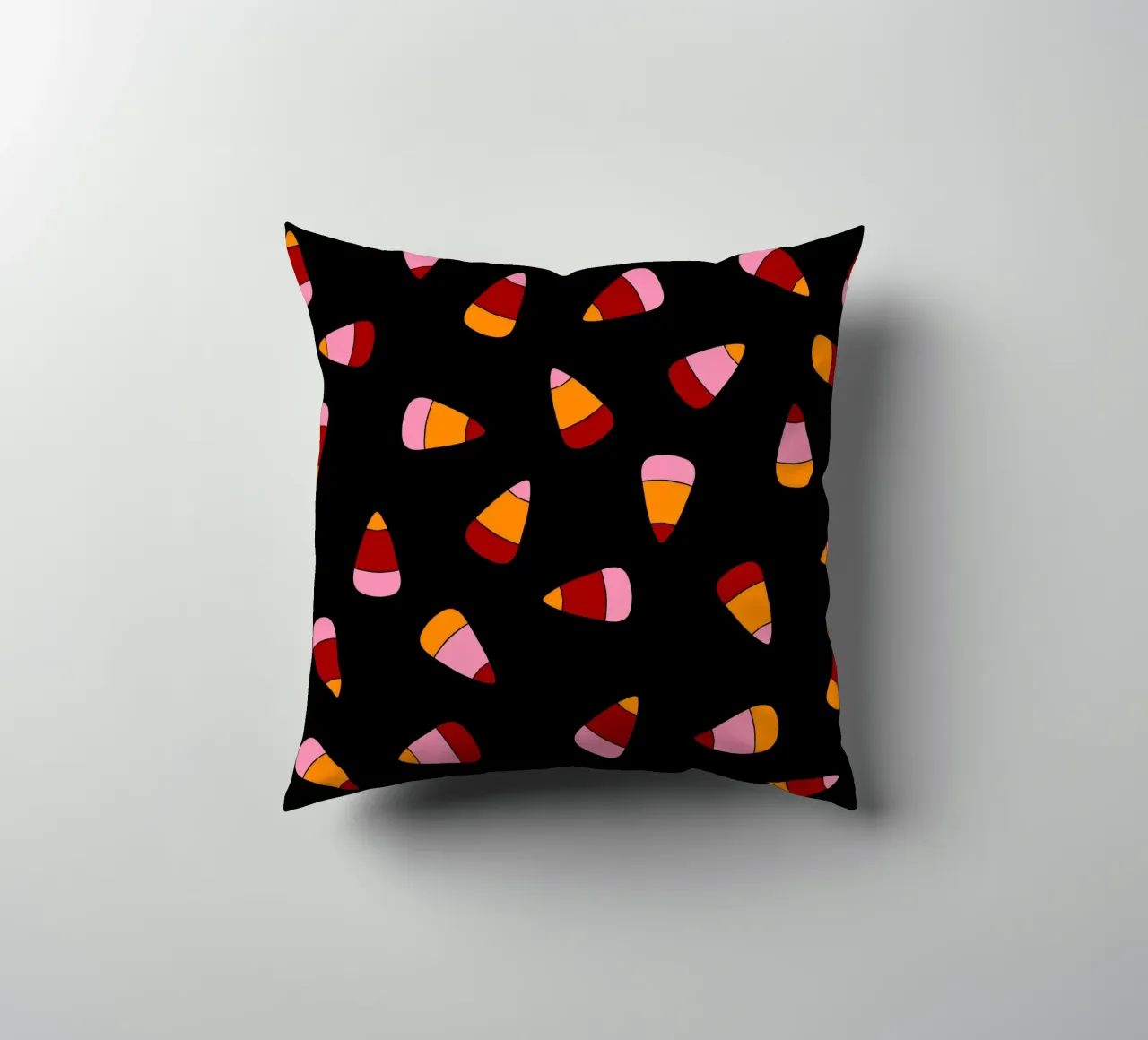 Retro candy corn pattern Halloween cuscino da TijanaArtStudio88