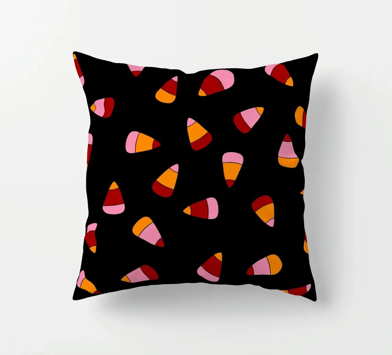 Retro candy corn pattern Halloween cuscino da TijanaArtStudio88