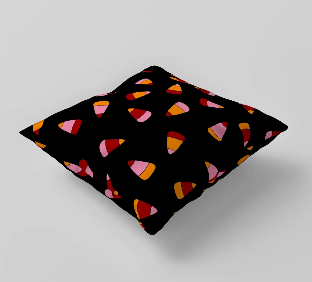 Retro candy corn pattern Halloween cuscino da TijanaArtStudio88