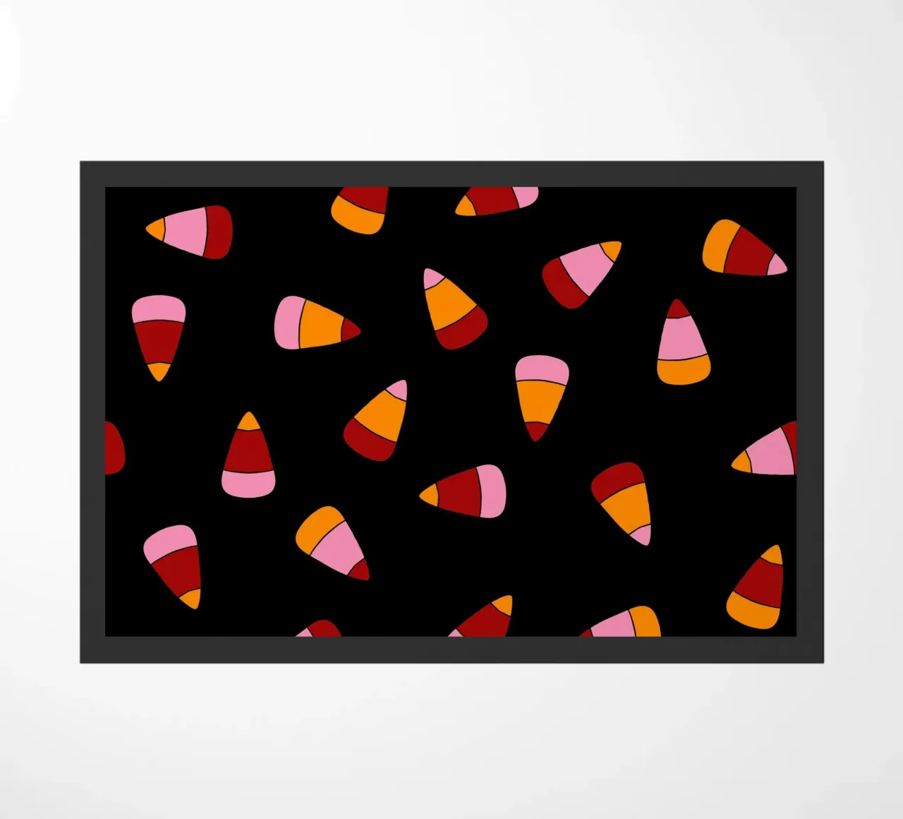 Retro candy corn pattern Halloween zerbino da TijanaArtStudio88