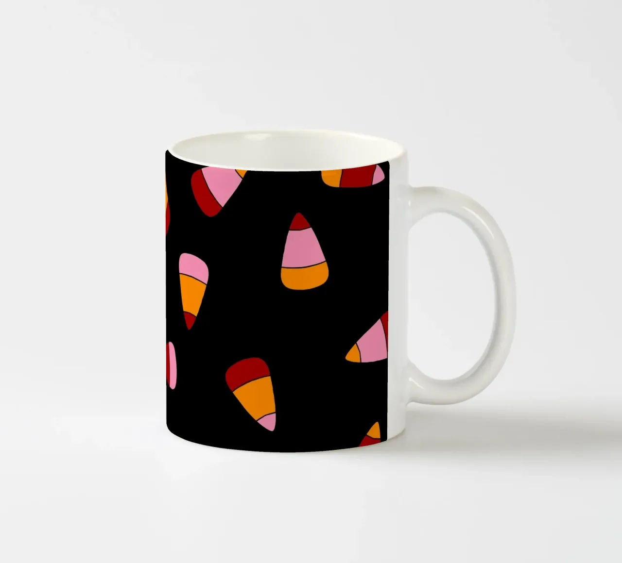 Retro candy corn pattern Halloween tazza in ceramica da TijanaArtStudio88