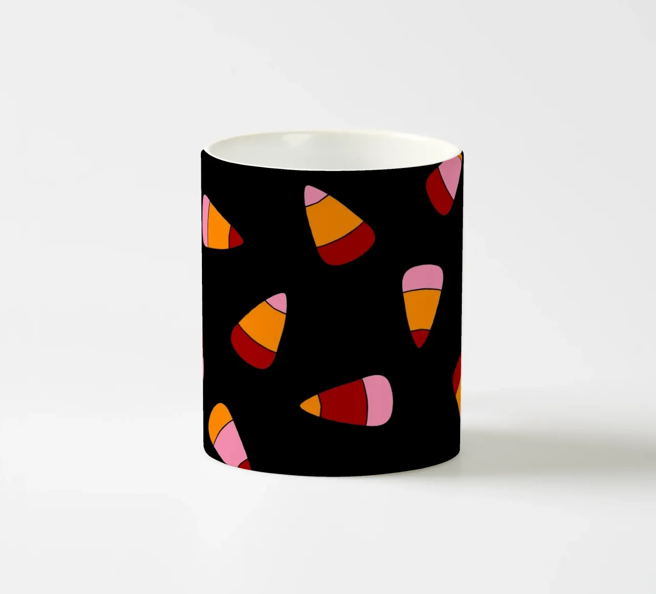 Retro candy corn pattern Halloween tazza in ceramica da TijanaArtStudio88