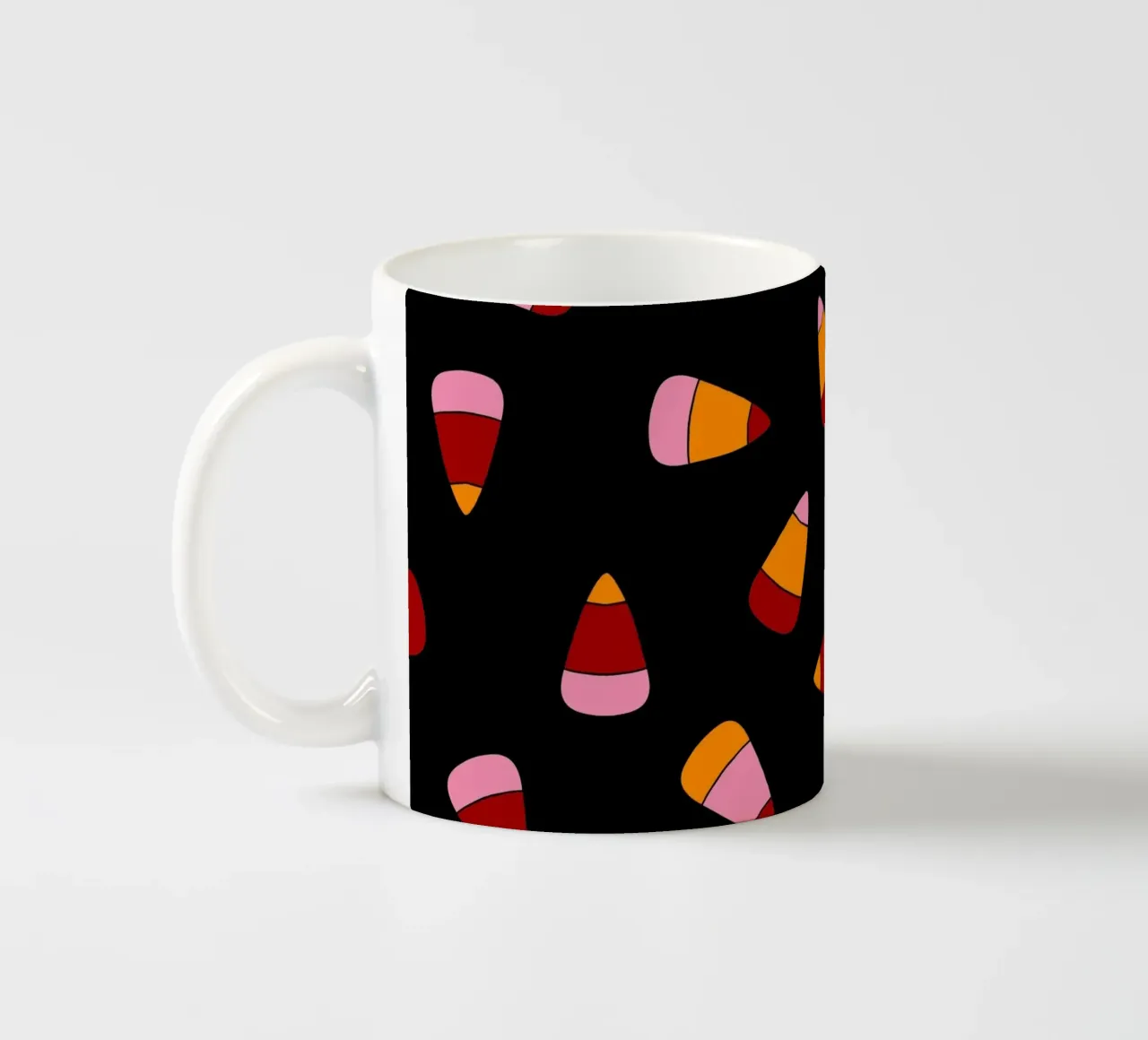 Retro candy corn pattern Halloween tazza in ceramica da TijanaArtStudio88