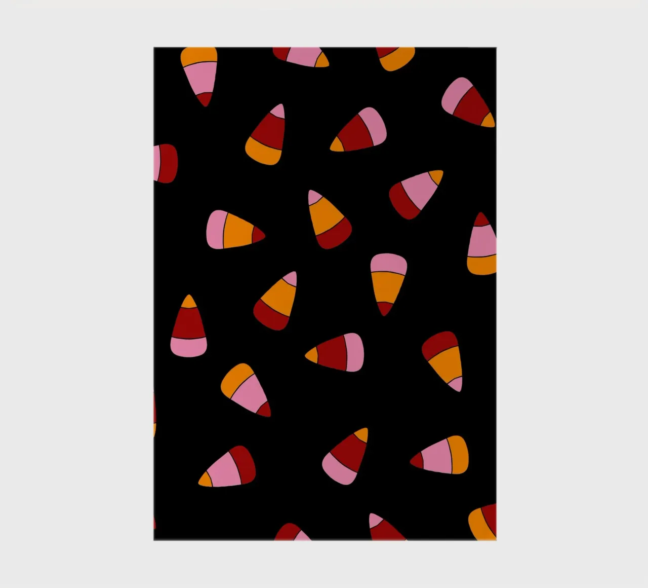 Retro candy corn pattern Halloween diario da TijanaArtStudio88