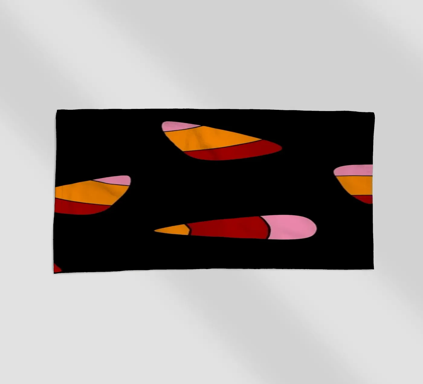 Retro candy corn pattern Halloween telo mare da TijanaArtStudio88