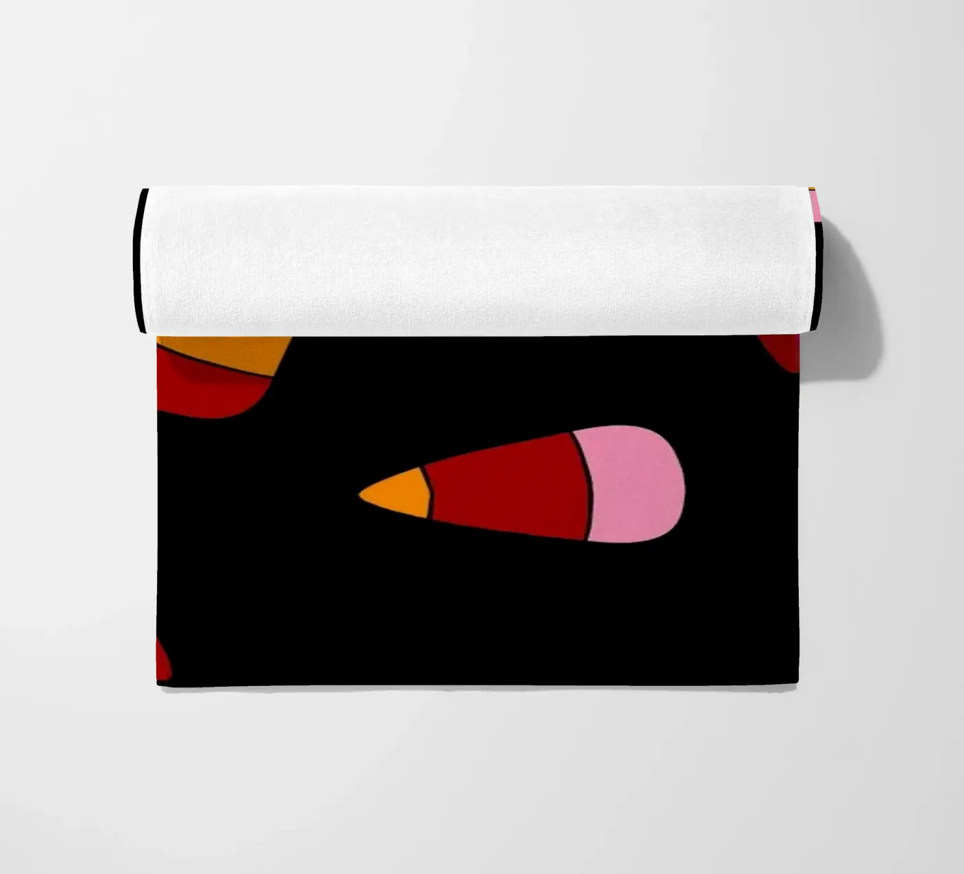 Retro candy corn pattern Halloween telo mare da TijanaArtStudio88