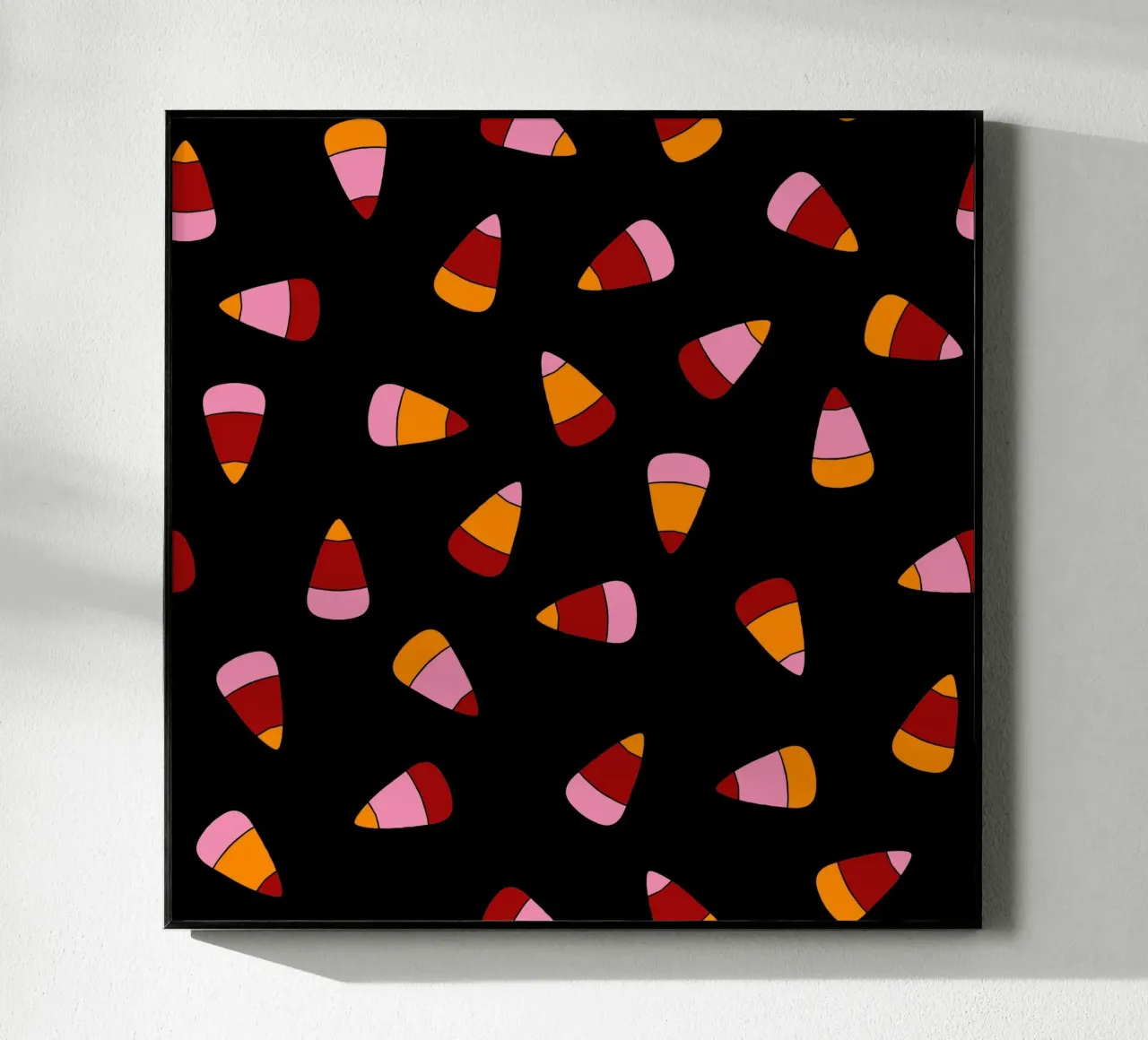 Retro candy corn pattern Halloween plexiglass da TijanaArtStudio88