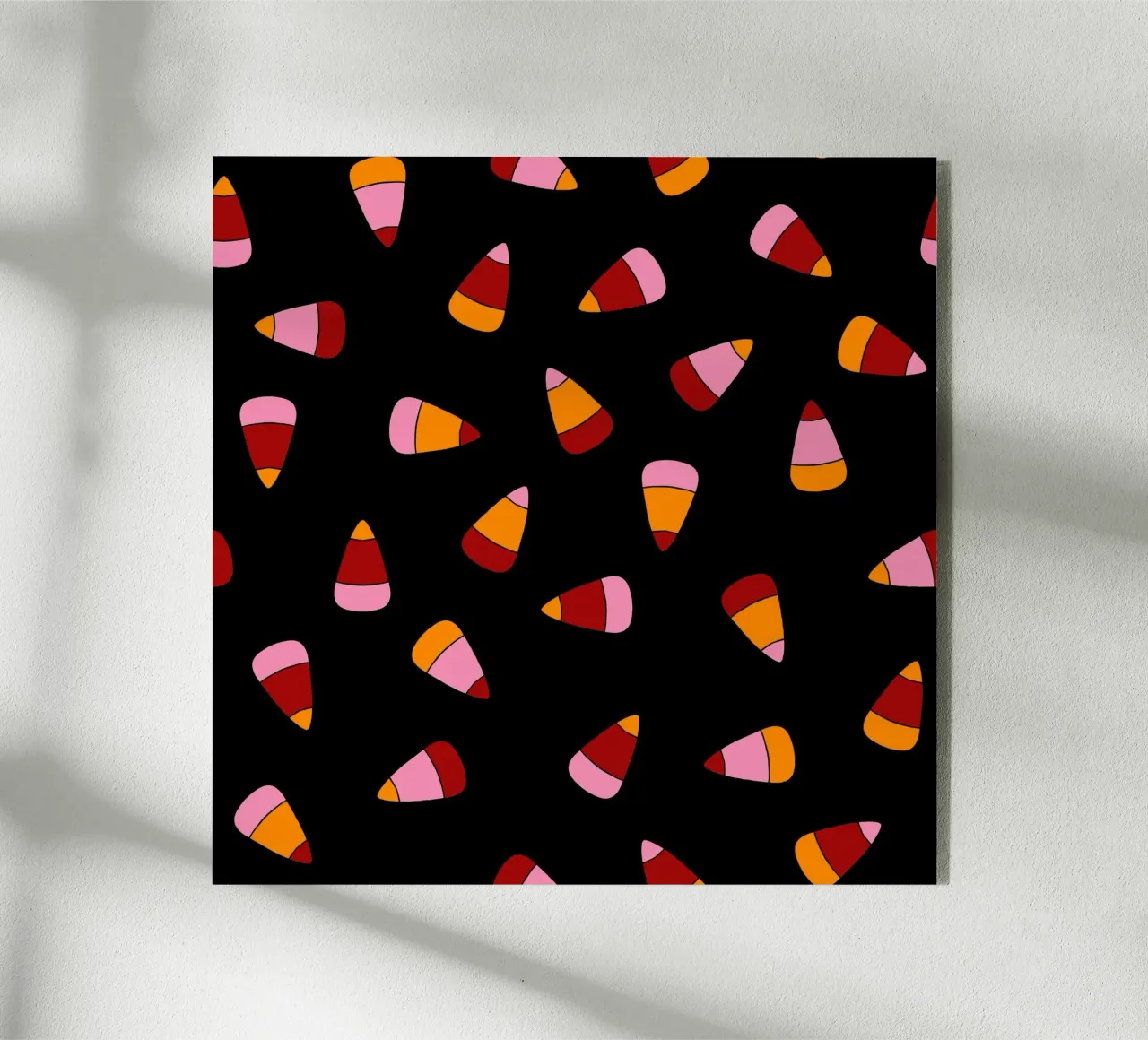 Retro candy corn pattern Halloween plexiglass da TijanaArtStudio88