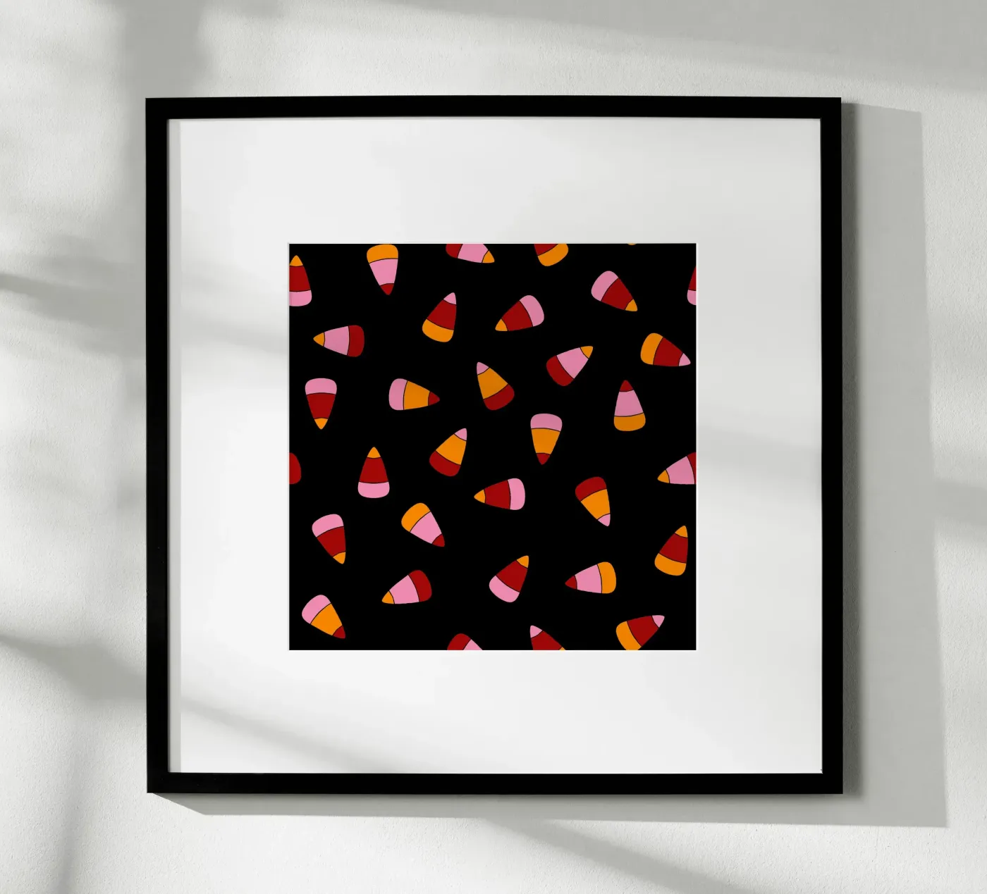Retro candy corn pattern Halloween poster da TijanaArtStudio88