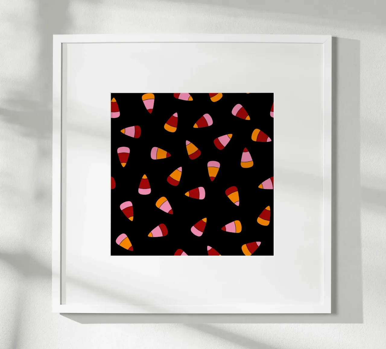 Retro candy corn pattern Halloween carta hahnemühle da TijanaArtStudio88