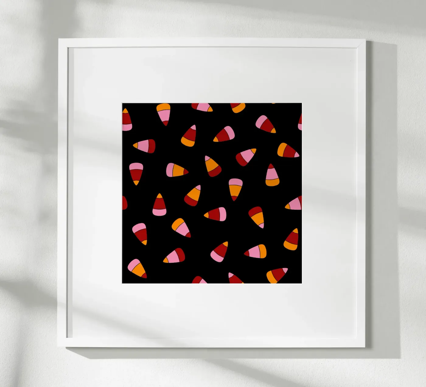Retro candy corn pattern Halloween poster da TijanaArtStudio88