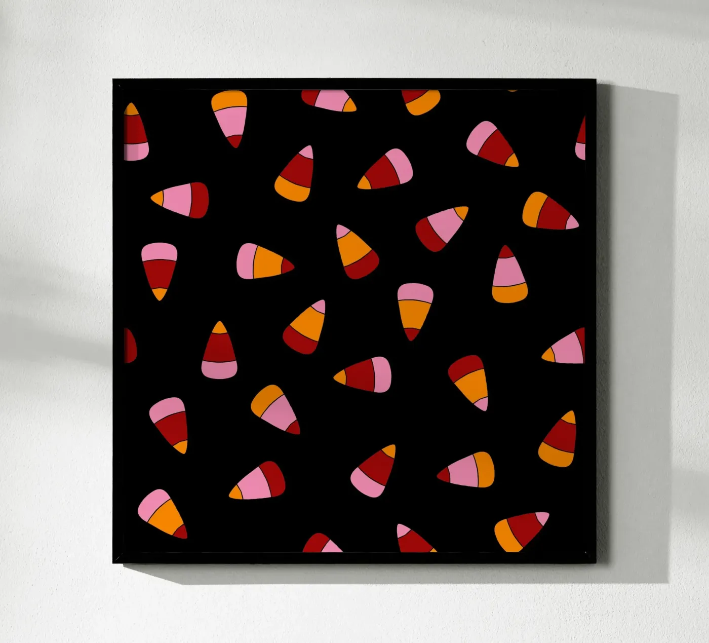 Retro candy corn pattern Halloween poster da TijanaArtStudio88