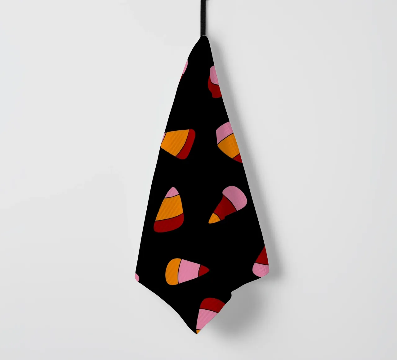Retro candy corn pattern Halloween torchon de TijanaArtStudio88