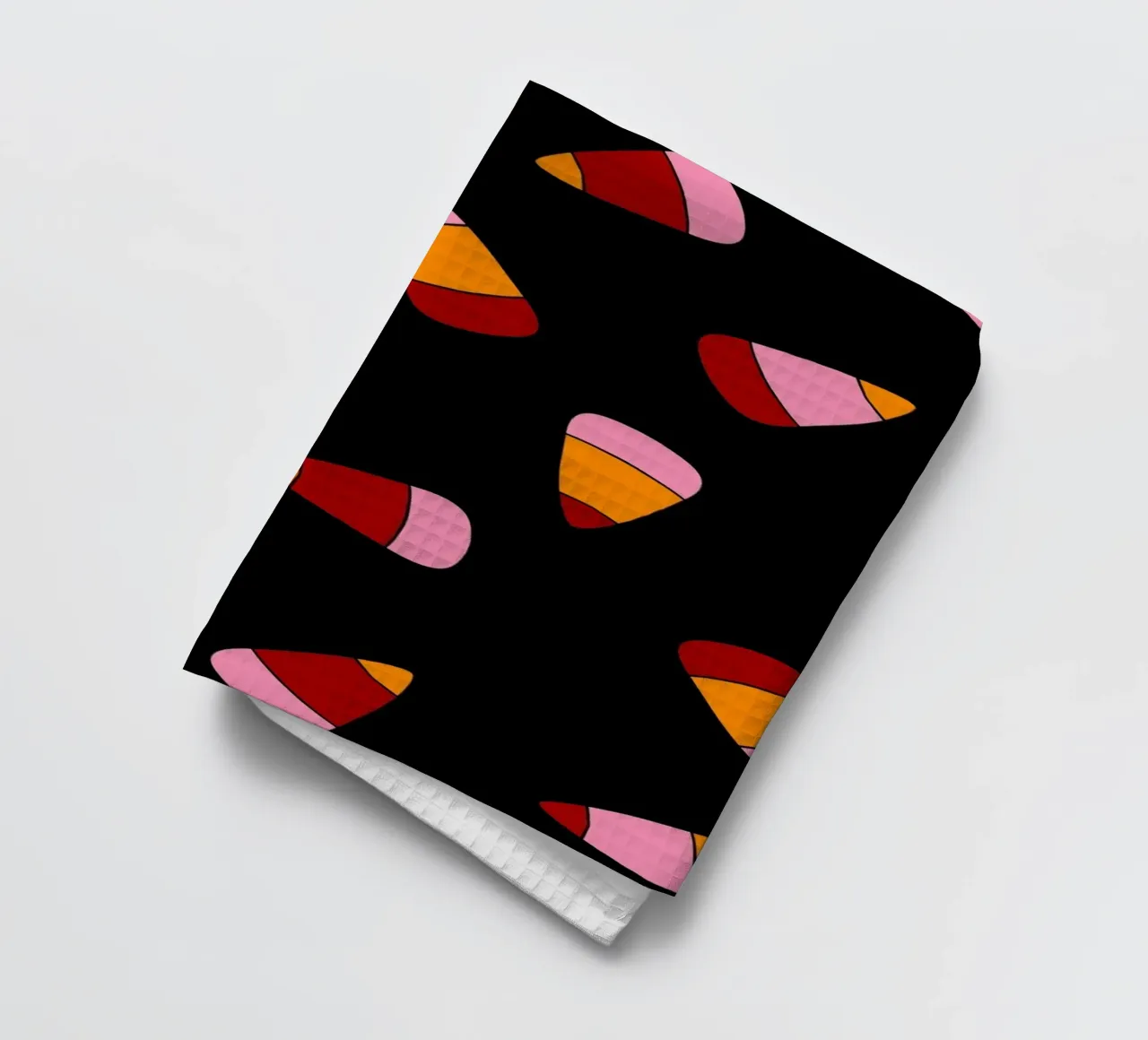 Retro candy corn pattern Halloween torchon de TijanaArtStudio88
