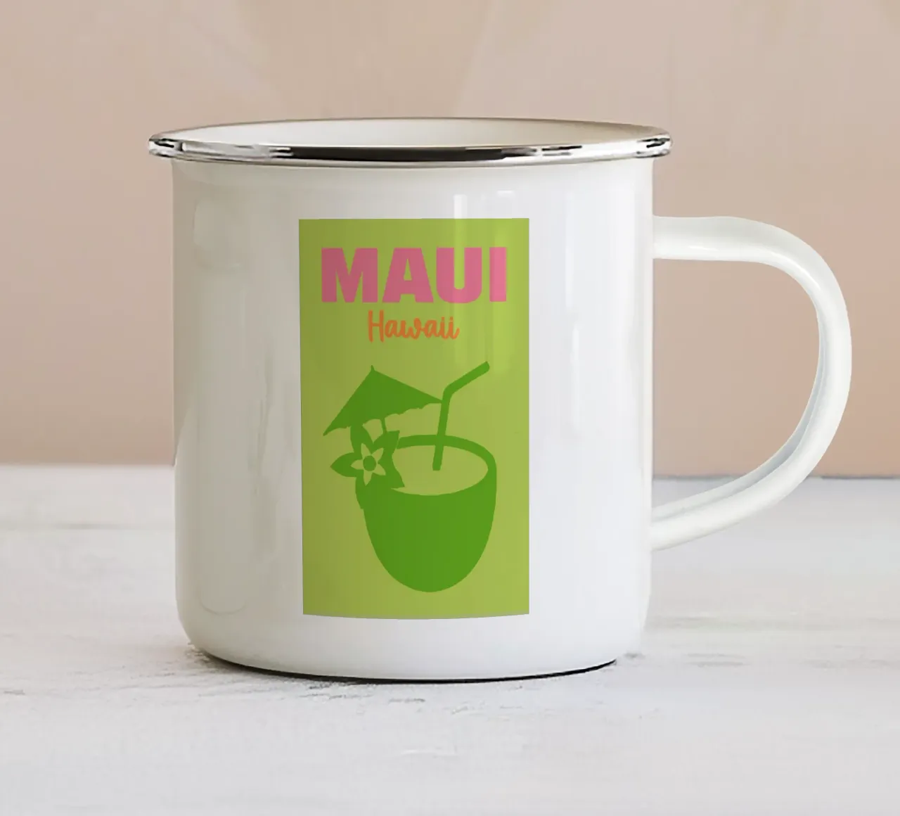 Maui, Hawaii tazza in smalto da Art Fart