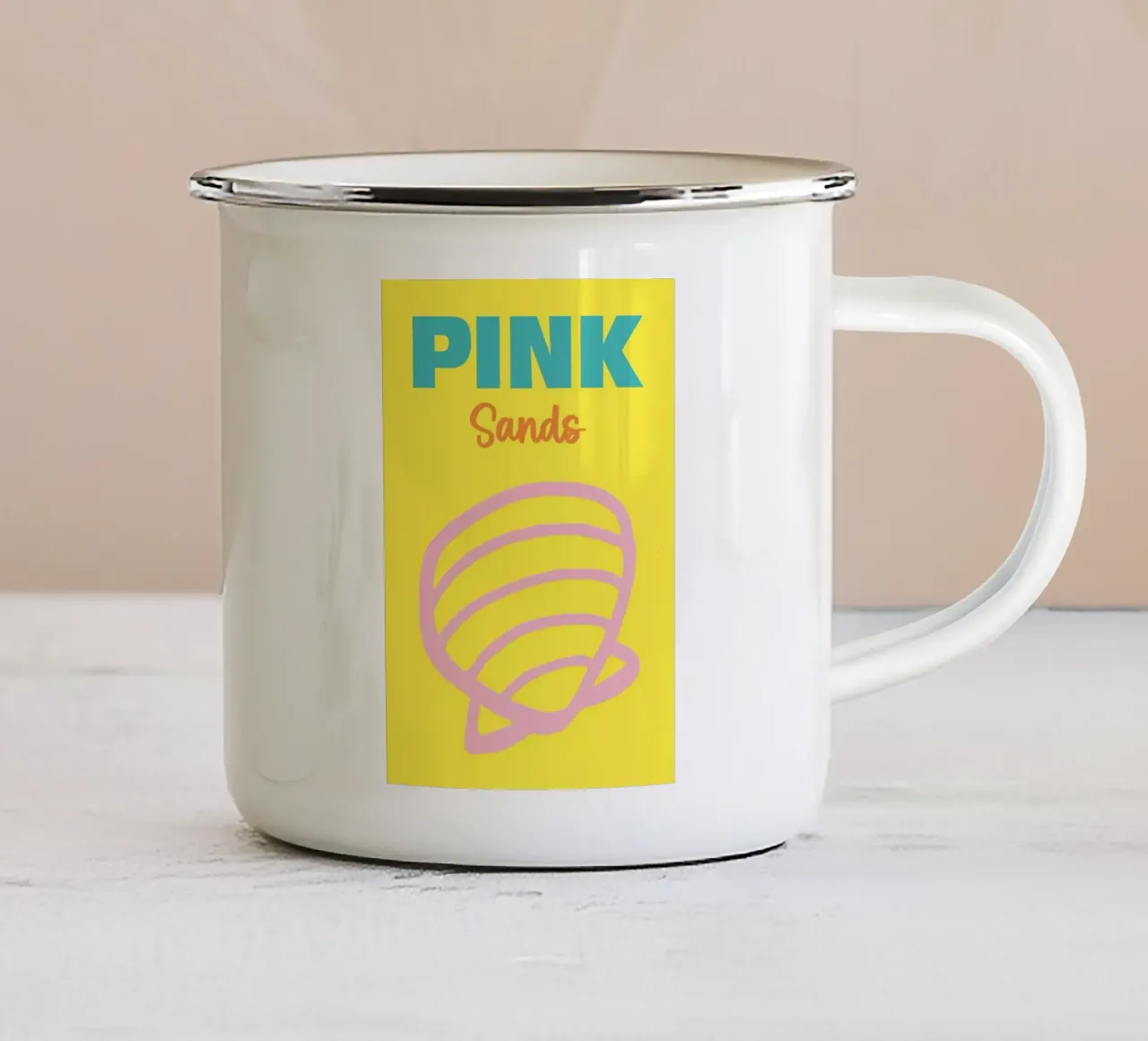 Pink Sands tazza in smalto da Art Fart