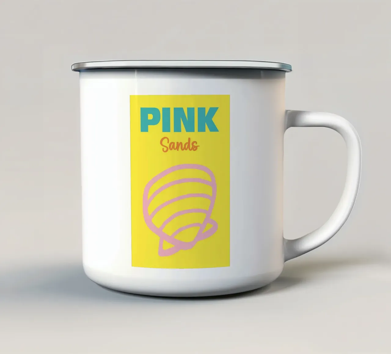 Pink Sands tazza in smalto da Art Fart