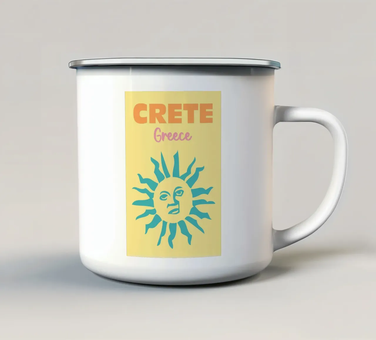 Creta, Grecia tazza in smalto da Art Fart