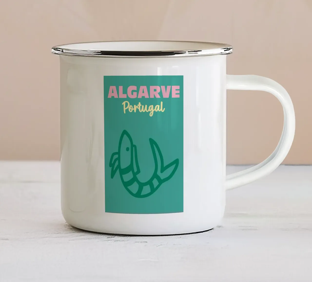 Algarve, Portogallo tazza in smalto da Art Fart