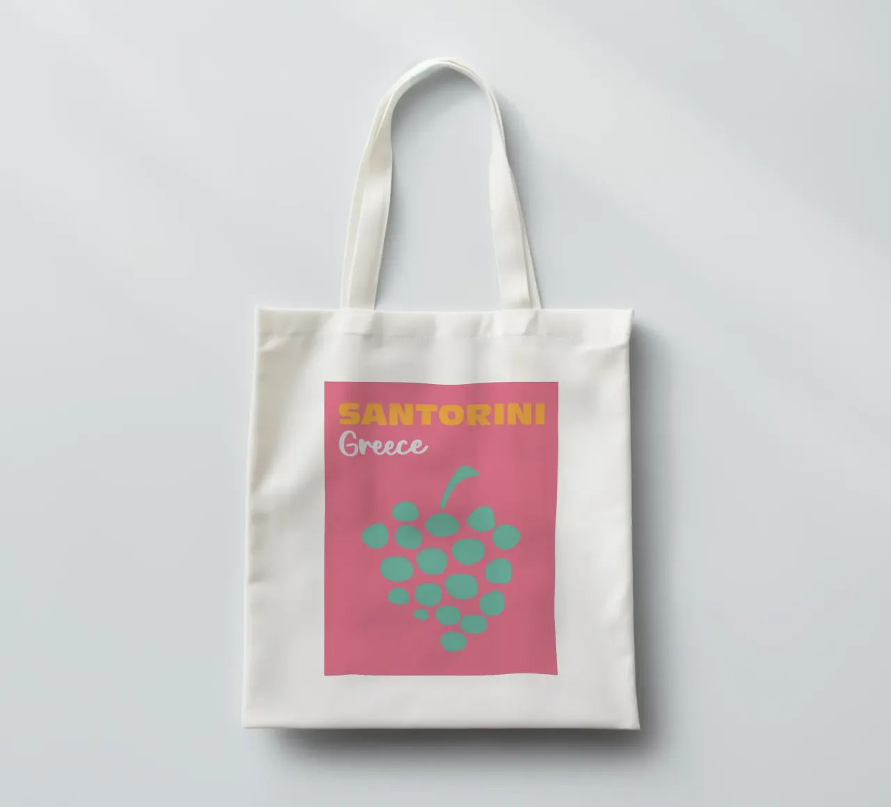 Santorini, Greece borsa in juta da Art Fart