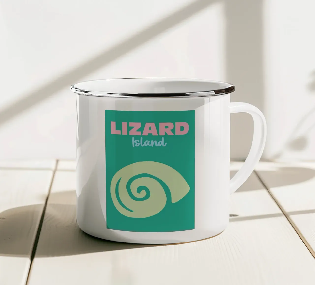 Lizard Island emaille mok van Art Fart